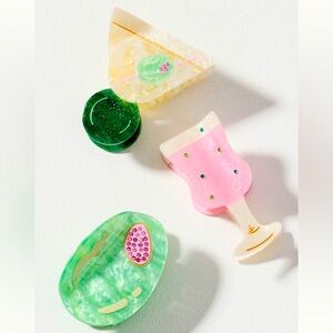 New! Anthropologie Frasier Sterling Cocktail
Claw Clips Set of 3 NWT